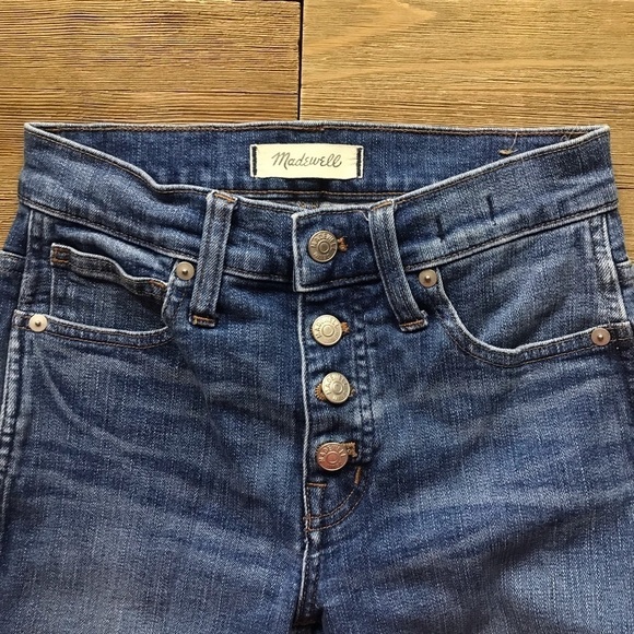 Madewell Slim Straight Jeans: Distressed Button-Front Edition - Picture 7 of 11